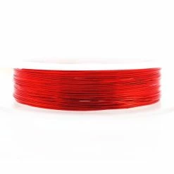 Sortie 👏 Czech Beads Exclusive Fil Métallique 9m 30 10yrd Rouge Enveloppé Artistique Aluminium Perles De L'Artisanat, De Bijoux En Fil D'Enrouler 🎁