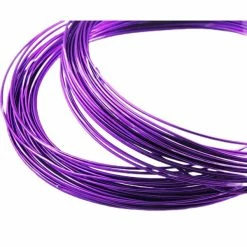Meilleure affaire ⌛ Czech Beads Exclusive Fil Métallique 10m 32ft 11yrd Pourpre Violet Artistique Aluminium Bijoux D'Artisanat Cordon D'Aluminium à L'état Re 💯