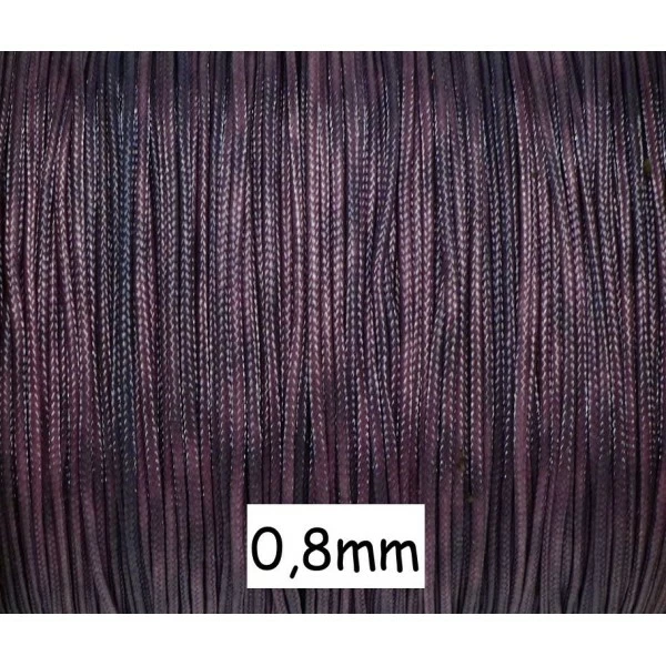 Tout neuf 🌟 La Cuisine Des Perles Fil Nylon 10m Fil De Jade 0,8mm Violet Effet Délavé - Idéal Noeud Coulissant - Shamballa-wrap ❤️