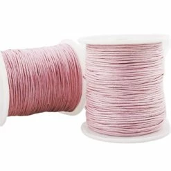 Acheter ✔️ Czech Beads Exclusive Fil Shamballa 18.3 M 60ft 20yrd Rose Coton Ciré Cordon De Perles Décoratives Chaîne Tressée En Corde Torsadée Sham ❤️