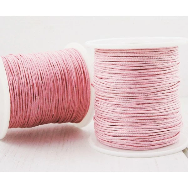 Acheter ✔️ Czech Beads Exclusive Fil Shamballa 18.3 M 60ft 20yrd Rose Coton Ciré Cordon De Perles Décoratives Chaîne Tressée En Corde Torsadée Sham ❤️ – Image 2