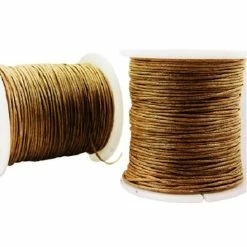 Vente flash ❤️ Czech Beads Exclusive Fil Shamballa 18.3 M 60ft 20yrd Beige Coton Ciré Cordon De Perles Décoratives Chaîne Tressée En Corde Torsadée Sha 🎉