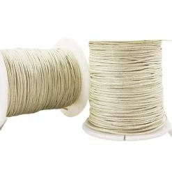 Meilleure affaire 👍 Czech Beads Exclusive Fil Shamballa 18.3 M 60ft 20yrd Light Beige Coton Ciré Cordon De Perles Décoratives Chaîne Tressée En Corde Torsad 💯