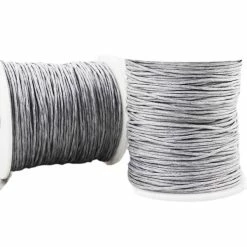 Meilleur prix 🎁 Czech Beads Exclusive Fil Shamballa 18.3 M 60ft 20yrd Gris Coton Ciré Cordon De Perles Décoratives Chaîne Tressée En Corde Torsadée Sham ❤️