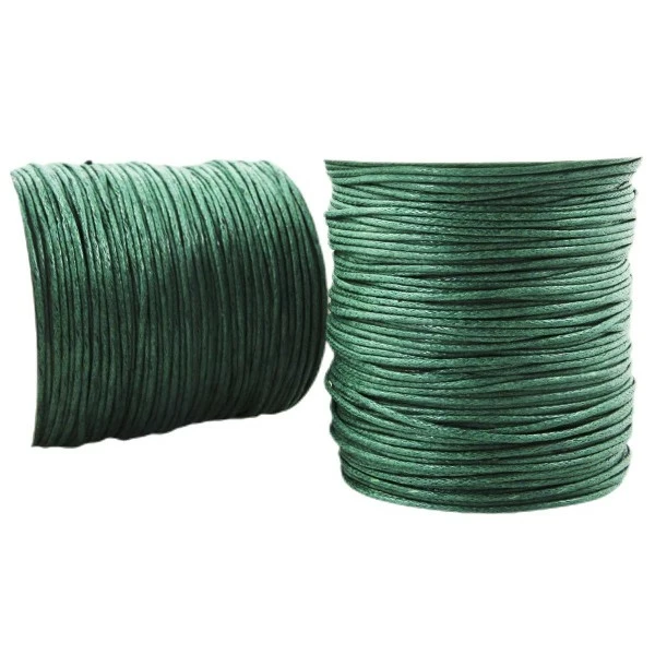 Budget 🧨 Czech Beads Exclusive Fil Shamballa 18.3 M 60ft 20yrd Vert Émeraude Coton Ciré Cordon De Perles Décoratives Chaîne Tressée En Corde Tors 💯