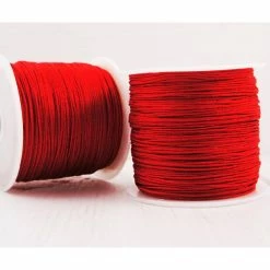 Nouveau 😉 Czech Beads Exclusive Fil Nylon 50m 54yrd En Nylon Rouge De Perles De Fil Cordon Chaîne De Bijoux Tressé De Corde Torsadée Noeud De ❤️