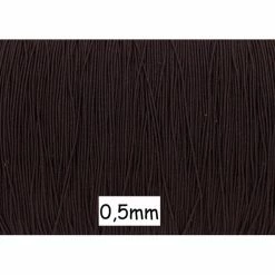 Bon marché 🎉 La Cuisine Des Perles Fil élastique 10m Fil Élastique De Couleur Marron Foncé 0,5mm 🎉