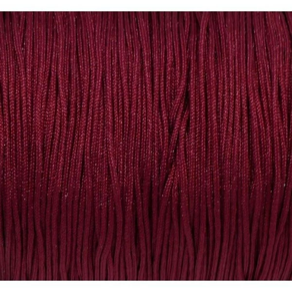 Meilleur prix ❤️ La Cuisine Des Perles 10m Fil De Jade 0,8mm Rouge Grenat, Bordeaux Idéal Bracelet Fin Avec Noeud Coulissant 🔔 – Image 2