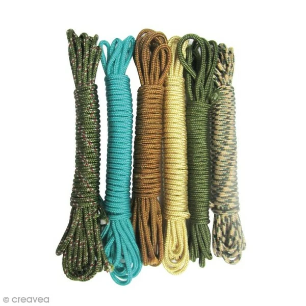 Budget 👏 Graine Créative Fil Paracord Fil Creacord - Savane - 2 Mm X 3 M - 6 Pcs 🎉
