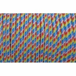 Offres ❤️ La Cuisine Des Perles Fil Paracord 2m Paracorde 3mm Cordon Nylon Tressé, Gainé Couleur De L'arc En Ciel Acidulé 🔥