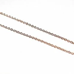 Sortie 🛒 Fais-le Toi-même Fil Métallique Chaîne Mailles Fine Rose Gold 1.5x1.3 Mm X10 Cm 🥰