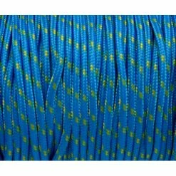 Grosses soldes ⌛ La Cuisine Des Perles Fil Paracord 2m Paracorde 3mm Cordon Nylon Tressé Bleu Turquoise Et Jaune 👍