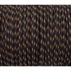 Budget 👍 La Cuisine Des Perles Fil Paracord 2m Paracorde 3mm Cordon Nylon Tressé, Gainé Noir Jaune Rouge 😀