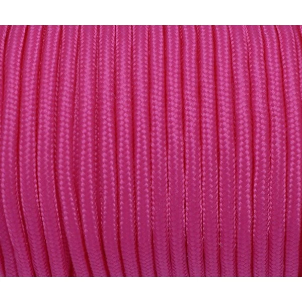 Sortie 🥰 La Cuisine Des Perles Fil Paracord 2m Paracorde 3mm Cordon Nylon Tressé, Gainé Rose Vif 💯