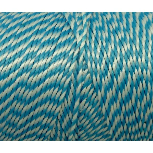 Coupon 💯 La Cuisine Des Perles Fil Nylon 5m Fil Polyester Ciré 0,8mm Bicolore Bleu Et Blanc 😉 – Image 2