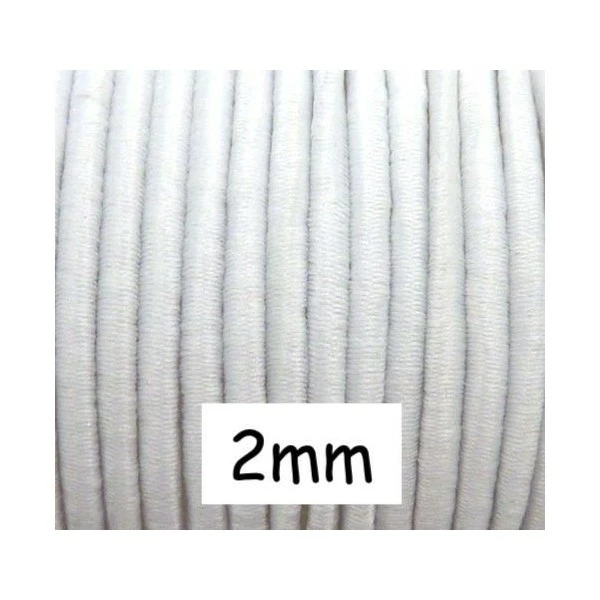 Meilleure vente 😍 La Cuisine Des Perles Fil élastique 4m Elastique 2mm Rond Blanc 🧨