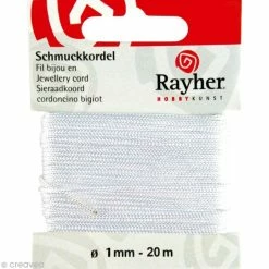 Budget ✔️ Rayher Cordon Coton Fil Pour Bijou 1 Mm Blanc - 20 M ⭐