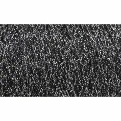 Vente flash 😀 La Cuisine Des Perles Fil Nylon 10m Cordon Tressé En Rayonne Et Lurex Effet Métallisé Brillant De Couleur Noir Et Argenté 1mm ✔️