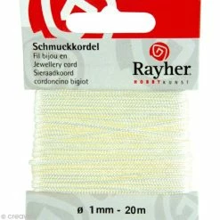 Budget 🧨 Rayher Cordon Coton Fil Pour Bijou 1 Mm Blanc Crème - 20 M 😀