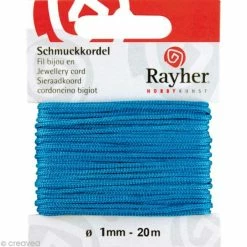 Coupon 🔔 Rayher Cordon Coton Fil Pour Bijou 1 Mm Bleu Turquoise - 20 M ⭐