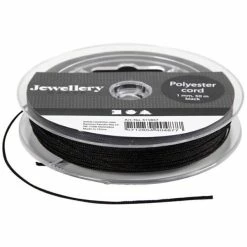 Remise 😍 Creativ Company Fil Shamballa Fil Polyester 1 Mm - Noir - 50 M 😉