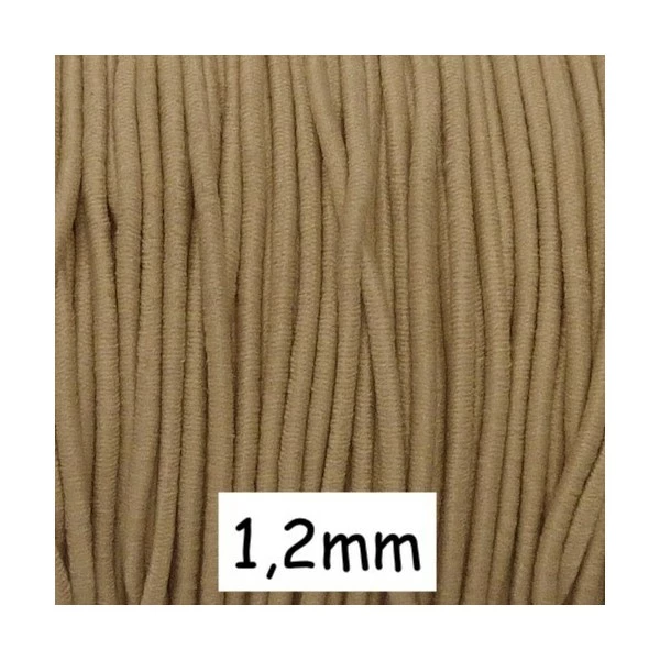 Nouveau 🎁 La Cuisine Des Perles Fil élastique 4m Élastique Camel Clair, Sable En 1,2mm De Diamètre - Idéal Création Couture, Diy 💯
