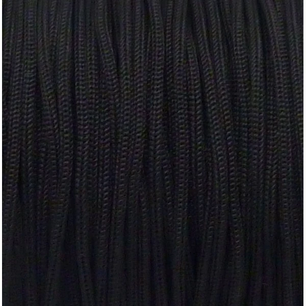 Promo 😀 La Cuisine Des Perles Fil De Jade 5m Fil, Cordon Polyester, Nylon Tressé 1mm Noir - Shamballa ⭐