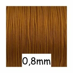 Vente flash 🌟 La Cuisine Des Perles 10m Fil De Jade 0,8mm Orange Brûlée - Idéal Bracelet Wrap - Shamballa - Noeud Coulissant 🎁