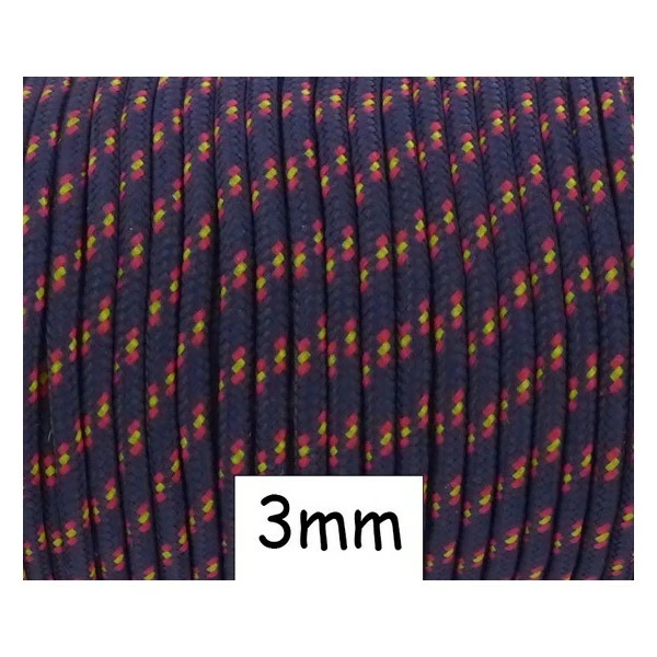Offres 🥰 La Cuisine Des Perles Fil Paracord 2m Paracorde Bleu Marine Rouge Jaune 3mm Cordon Nylon Tressé, Gainé 🌟