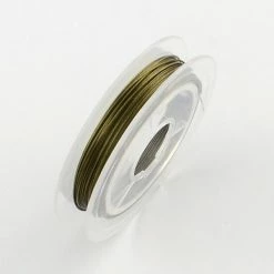 Promo 💯 CHLOE-SHOP Fil Câblé Fil Acier Câblé 0.38 Mm Vert Bronze X 10 M 👏