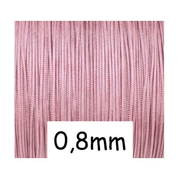 Coupon 💯 La Cuisine Des Perles 10m Fil De Jade 0,8mm Vieux Rose Clair - Bracelet Wrap - Shamballa 💯