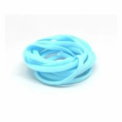 Bon marché ✔️ La Cuisine Des Perles Fil élastique 2m Cordon Lycra Élastique Bleu Ciel Mat 4mm Style Spaghetti Stretch 🛒