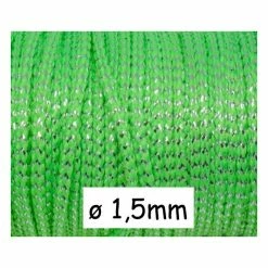 Le moins cher 😍 La Cuisine Des Perles Fil De Jade R-4,50m Fil Polyester Tressé Vert Vif Et Argenté 1,5mm 🤩