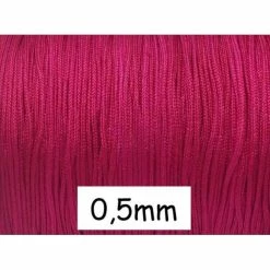 Tout neuf 👍 La Cuisine Des Perles 10m Fil De Jade Fin 0,5mm Rose Fuchsia Pour Bracelet Wrap, Shamballa, Perle Fine ✔️