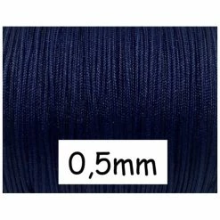 Budget ⭐ La Cuisine Des Perles 10m Fil De Jade Fin 0,5mm Bleu Marine - Idéal Bracelet Wrap 🔥