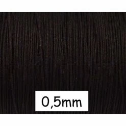 Le moins cher 🔥 La Cuisine Des Perles 10m Fil De Jade Fin 0,5mm Marron Foncé Brun - Idéal Noeud Coulissant 🎉