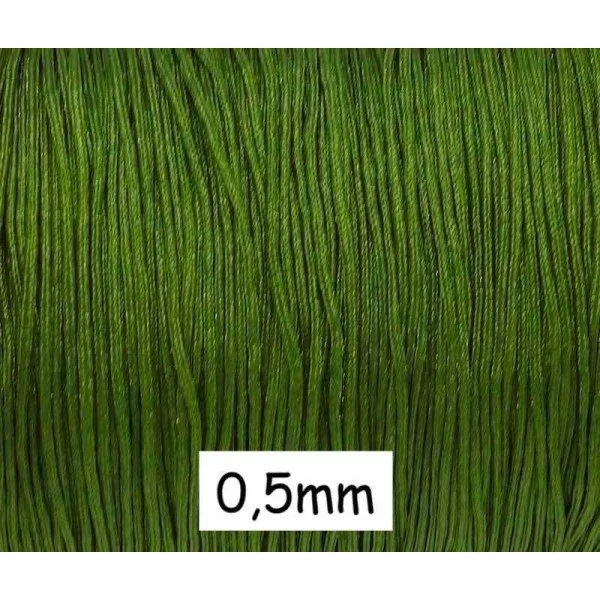 Le moins cher 🛒 La Cuisine Des Perles 10m Fil De Jade Fin 0,5mm Vert Olive - Fil Nylon Tressé - Jade String Pour Tissage De Perles Fines ⌛