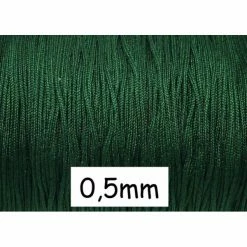 Coupon 😍 La Cuisine Des Perles 10m Fil De Jade Fin 0,5mm Vert Foncé - Fil Nylon Tressé - Jade String Pour Tissage De Perles Fines 🌟