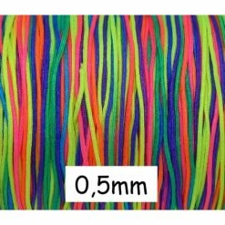 Le moins cher 🎉 La Cuisine Des Perles 10m Fil De Jade Fin 0,5mm Multicolore Fluo Vif Rose, Jaune, Vert, Violet Bracelet Shamballa Wrap 👏