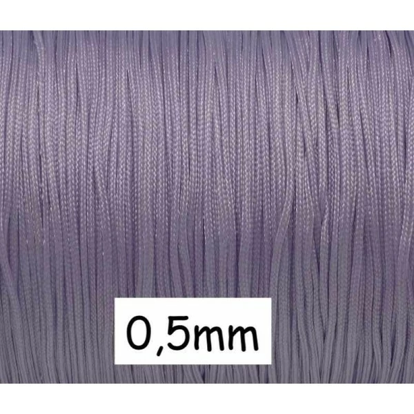 Le moins cher ⌛ La Cuisine Des Perles 10m Fil De Jade Fin 0,5mm De Couleur Parme Pour Bracelet Wrap, Shamballa, Perle Fine 👍