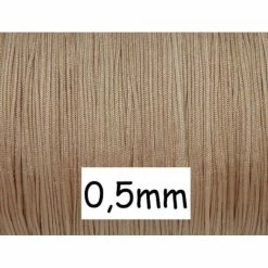 Nouveau 🔔 La Cuisine Des Perles 10m Fil De Jade 0,5mm De Couleur Marron Beige - Idéal Bracelet Wrap 💯