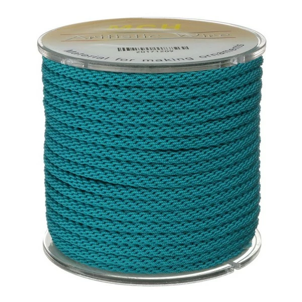 Le moins cher 🌟 Czech Beads Exclusive Fil Nylon 2m 6.6 Ft 2.2 Mètres Turquoise Vert Corde En Nylon De Décoration De Broderie Garniture Tressée Tour 😍