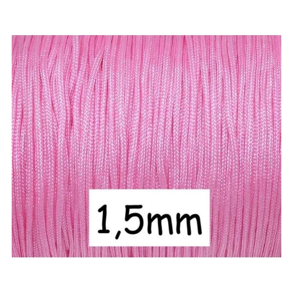Grosses soldes 👏 La Cuisine Des Perles 10m Fil De Jade 1,5mm Rose Barbe À Papa - Idéal Noeud Coulissant ✨