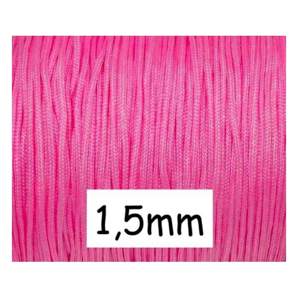 Offres 🔥 La Cuisine Des Perles 10m Fil De Jade 1,5mm Rose Pour Bracelet Wrap, Shamballa, Noeud Coulissant 😀