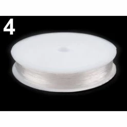 Meilleure affaire ⌛ Czech Beads Exclusive Fil élastique 1pc 4 Claire Claire Invisible Élastique En Nylon Fil Ø0.4-0.6 Mm, Le Bricolage De L'Artisanat, Perle 🎁