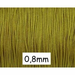 Remise 🔥 La Cuisine Des Perles 10m Fil De Jade 0,8mm Jaune Olive - Idéal Noeud Coulissant - Wrap - Shamballa 🥰