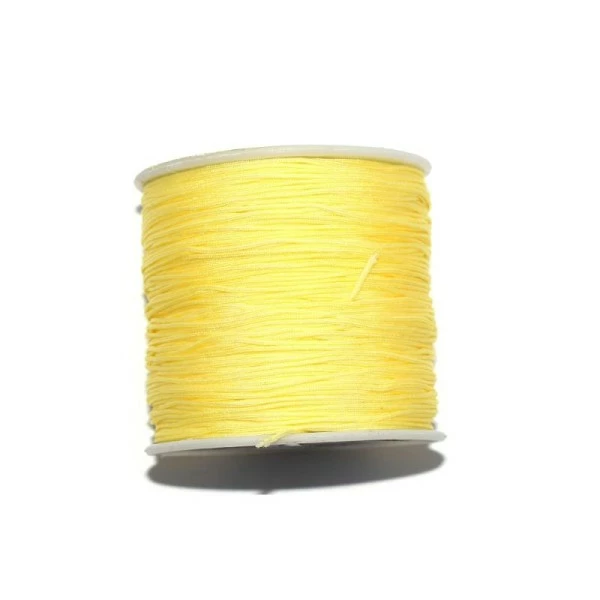 Acheter 🔔 Fais-le Toi-même Fil De Jade Fil Nylon Tressé 0,8 Mm Jaune Clair X1 M ✨
