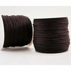 Promo 💯 Czech Beads Exclusive Fil Nylon 50m 54yrd Brun Foncé Nylon Perles De Fil Cordon Chaîne De Bijoux Tressé De Corde Torsadée Noeud De L 🥰