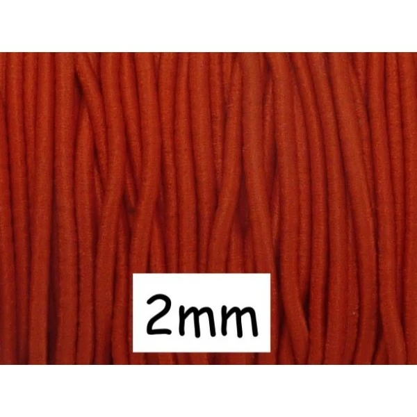 Vente flash 🤩 La Cuisine Des Perles Fil élastique 4m Elastique Rond 2mm De Couleur Rouge Vif 🔥