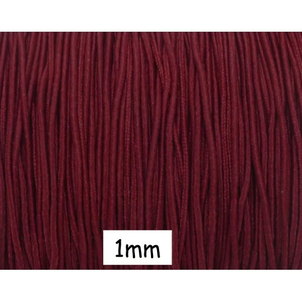 Tout neuf 🎉 La Cuisine Des Perles Fil élastique 5m Fil Élastique 1mm De Couleur Rouge Grenat, Bordeaux 😀